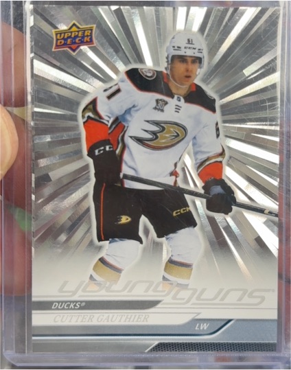 2024-25 Upper Deck #212 Cutter Gauthier Young Guns Silver Outburst — front