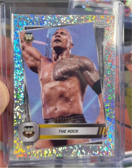 2025 Topps Chrome WWE #10 The Rock — front