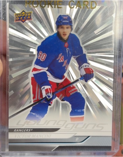 2024-25 Upper Deck #464 Victor Mancini Young Guns Outburst Silver — front
