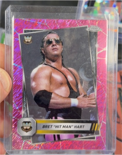 2025 Topps Chrome WWE #7 Bret "Hit Man" Hart — front