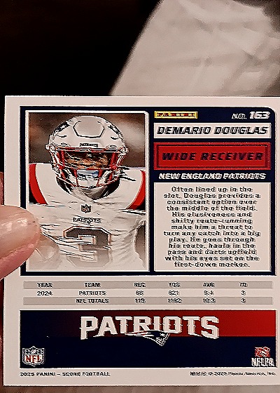 2025 Panini Score-A-Treat #163 Demario Douglas — back