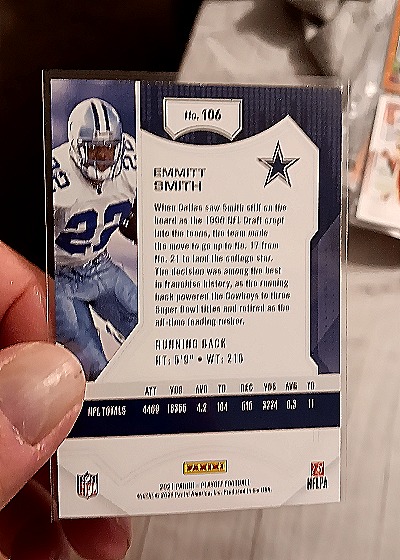 2021 Panini Playoff #106 Emmitt Smith — back