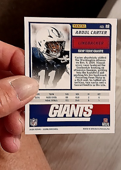 2025 Panini Score-A-Treat #16 Abdul Carter — back