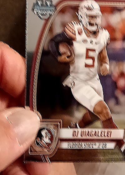 2024 Bowman University Chrome #48 DJ Uiagalelei Florida State Seminoles — front