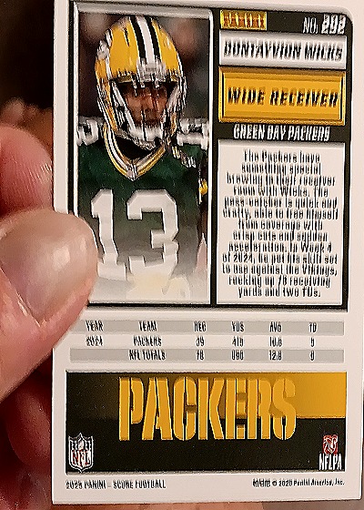 2023 Panini Score Football #282 D'onta Vion Mills — back