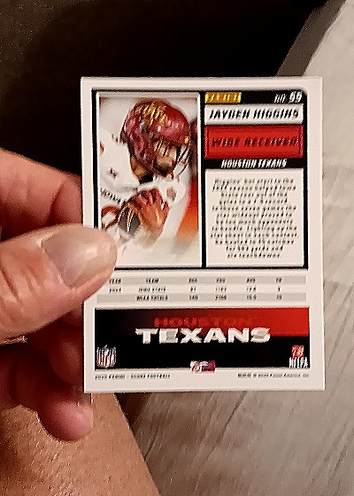 2025 Panini Score A Treat #55 Jayden Higgins — back