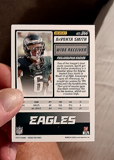 2025 Panini Score-A-Treat #244 DeVonta Smith — back