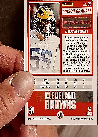 2025 Score-A-Treat #22 Mason Graham — back