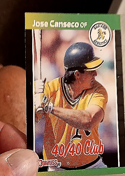 1989 Donruss #643 Jose Canseco 40/40 Club Oakland Athletics — front