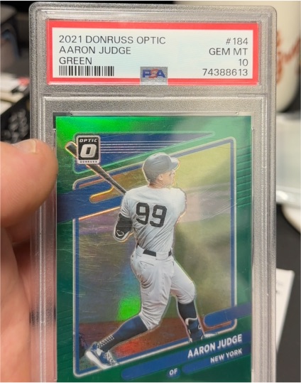 2021 Donruss Optic #184 Aaron Judge Green — front