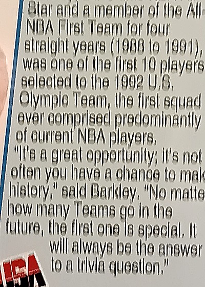 1991-92 NBA Hoops #575 Charles Barkley — back