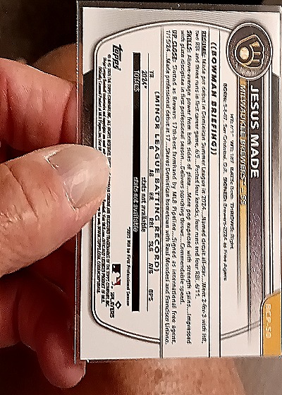 2025 Bowman Chrome #BCP-50 Jesus Made — back