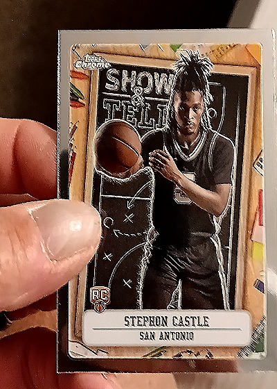2024-25 Topps Chrome #ST-13 Stephon Castle Show & Tell — front