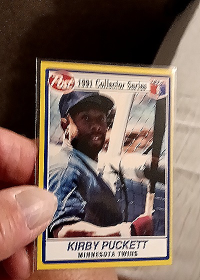 1991 Post Collector Series #28 Kirby Puckett — front