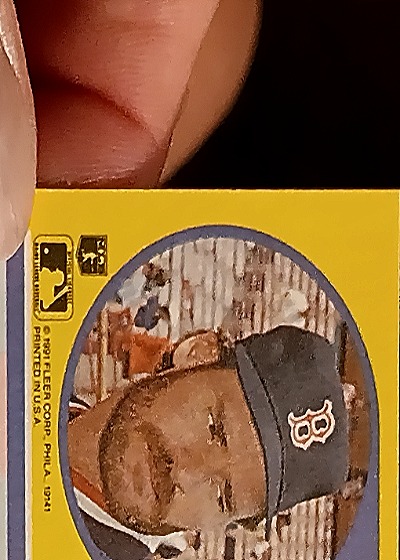 1991 Fleer #593 Dave Parker — back