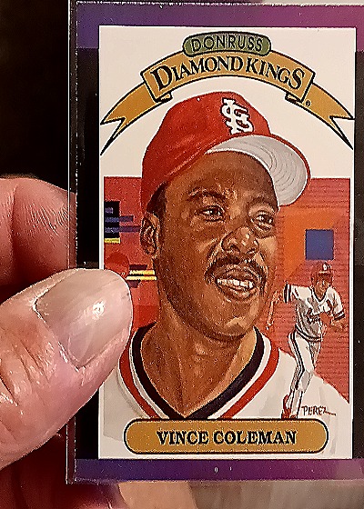 1988 Donruss Diamond Kings #19 Vince Coleman — front