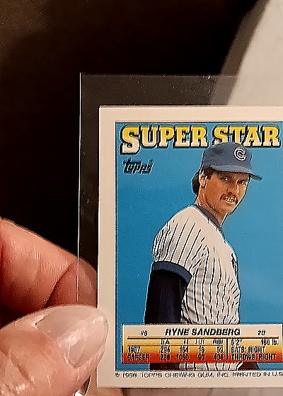 1988 Topps Stickers #6 Ryne Sandberg Super Star Backs — front