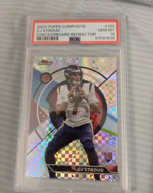 2023 Topps Composite #189 CJ Stroud Checkerboard Refractor — front