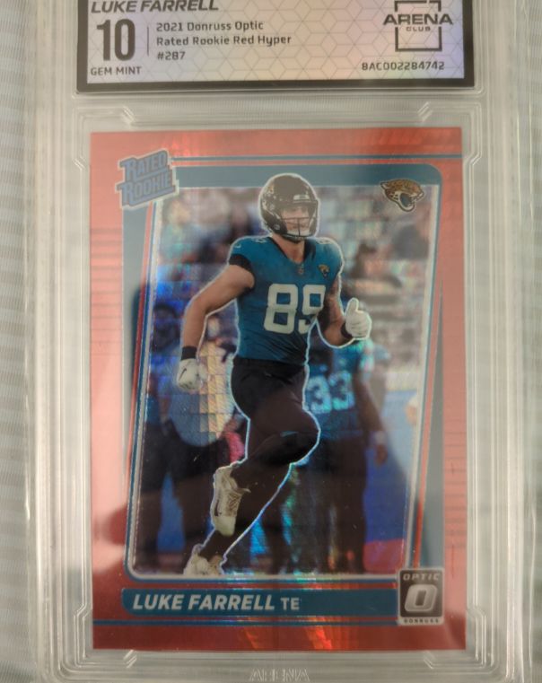 2021 Donruss Optic #287 Luke Farrell Rated Rookie Red Hyper — front