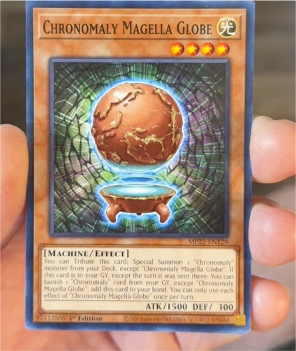 2022 Yu-Gi-Oh! MP22-EN129 Chronomaly Magella Globe — front