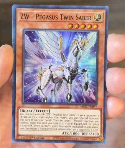2020 Yu-Gi-Oh! MP22-EN057 ZW - Pegasus Twin Saber — front