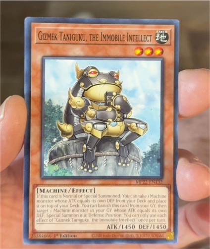 Yu-Gi-Oh! MP22-EN132 Gizmek Taniguku, The Immobile Intellect — front