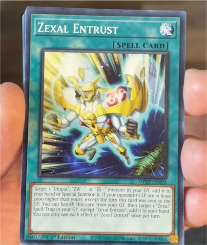 2022 Yu-Gi-Oh! MP22-EN092 Zexal Entrust — front
