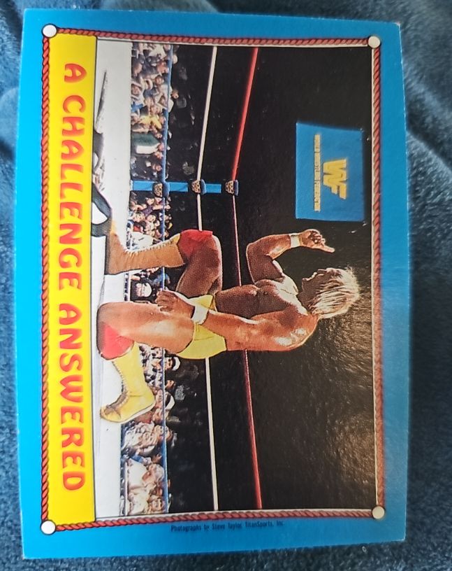 1987 Topps WWF #36 A Challenge Answered Hulk Hogan — front