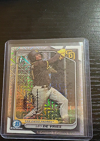 2024 Bowman Chrome #BCP-179 Leo De Vries — front