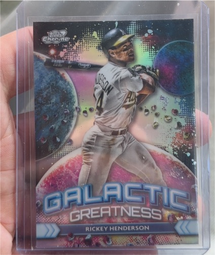 2024 Topps Cosmic Chrome Galactic Greatness #GG-17 Rickey Henderson — front