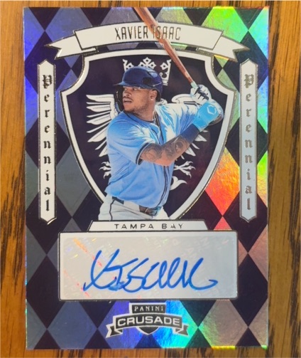 2024 Panini Crusade Perennial Auto #16 Xavier Isaac Tampa Bay Rays — front