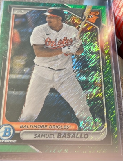 2024 Bowman Chrome #BCP-232 Samuel Basallo — front