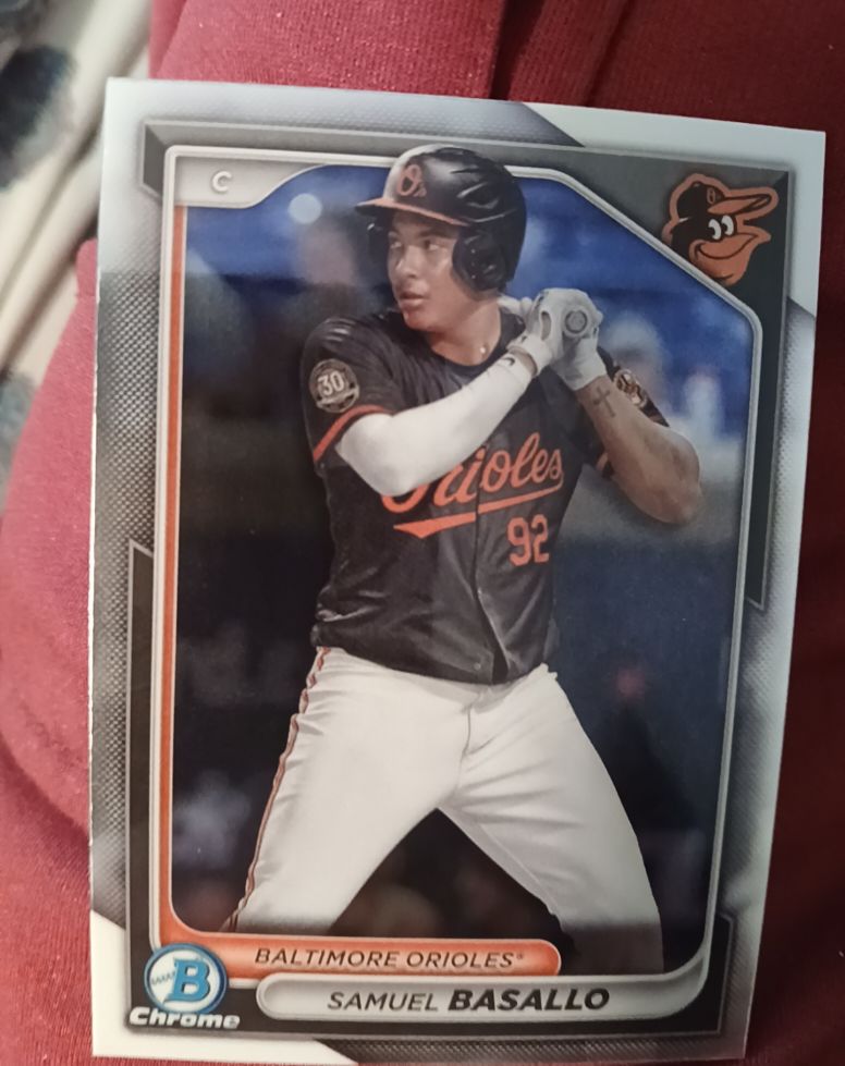 2024 Bowman Chrome #BCP-38 Samuel Basallo — front
