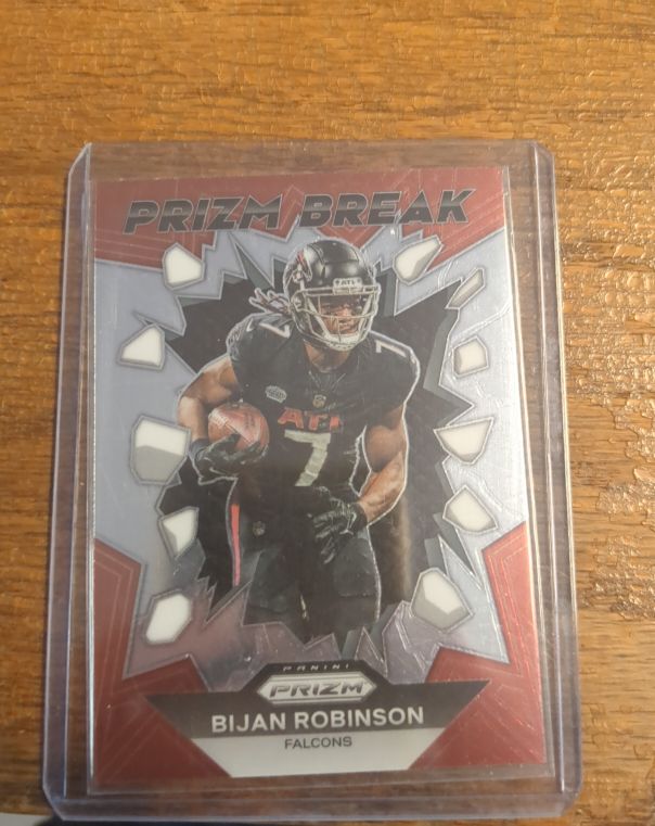 2023 Panini Prizm #PB-8 Bijan Robinson Prizm Break Rookie Card — front