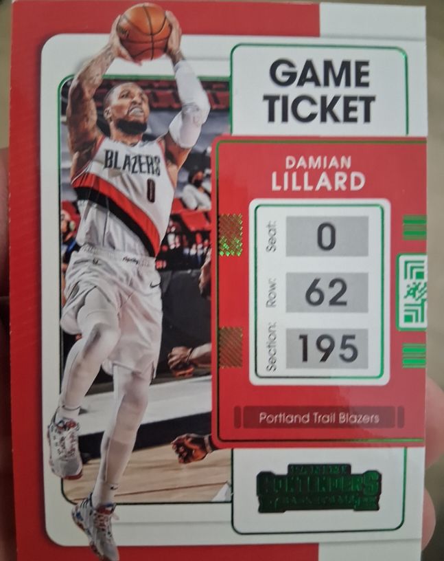 2021-22 Panini Contenders Game Ticket Red #29 Damian Lillard — front