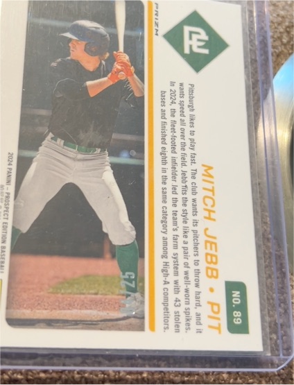 2024 Panini Prospect Edition Baseball #89 Mitch Jebb — front