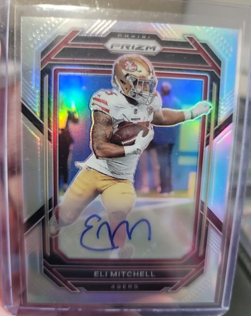 2022 Panini Prizm #unknown Eli Mitchell Silver Prizm Autograph — front