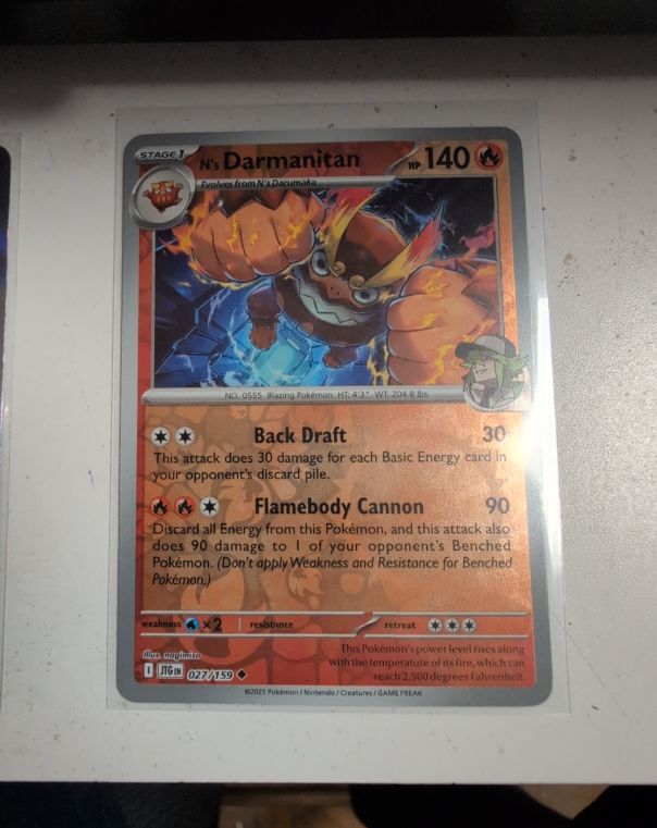 2025 Pokémon Journey Together #027 N's Darmanitan — front