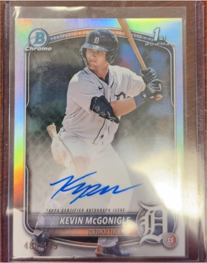 2025 Bowman Chrome Prospect Autographs #CPA-KM Kevin McGonigle — front