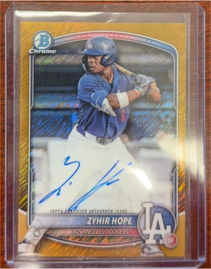 2025 Bowman Chrome #CPA-ZH Zyhir Hope — front