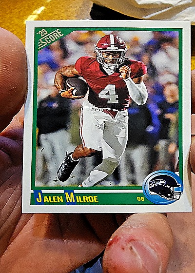 2025 Panini Score #7 Jalen Milroe — front