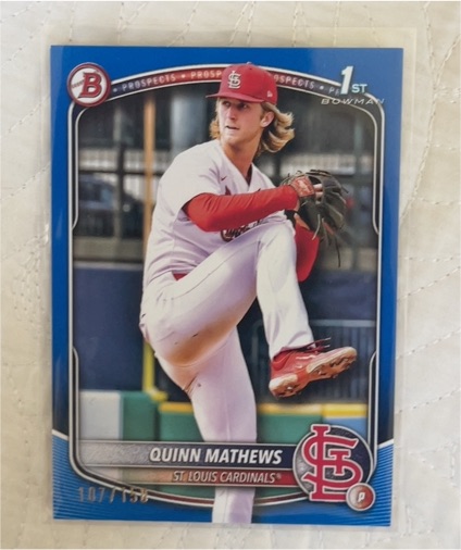 2025 Bowman Prospects #BP-25 Quinn Mathews — front