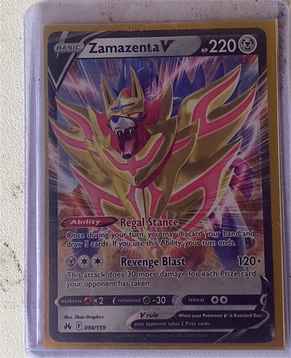 2023 Pokemon Crown Zenith #098 Zamazenta V — front