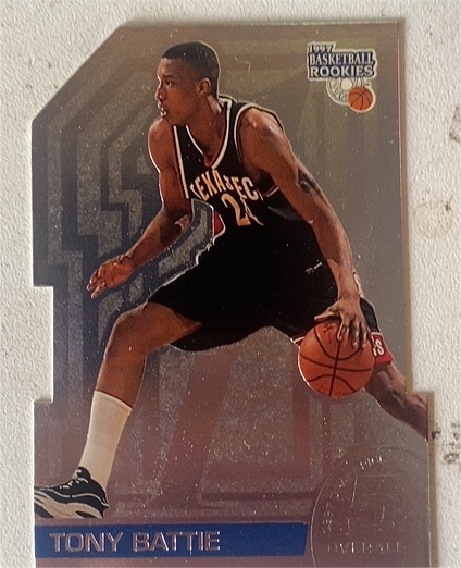 1997 Score Board Rookies Draft Pick Die-Cut #2 Tony Battie Texas Tech — front