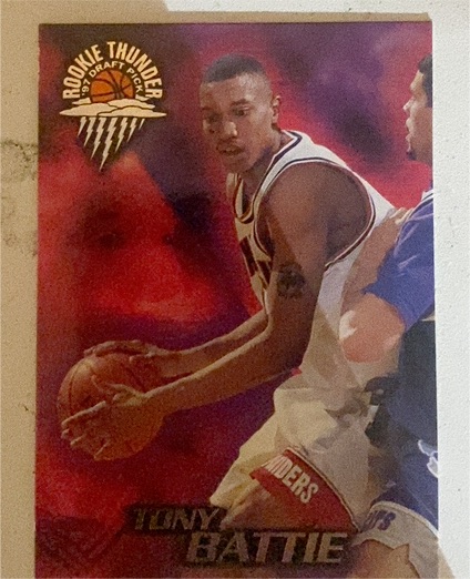 1997 Fleer Rookie Thunder #1 Tony Battie — front