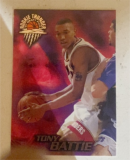1997 Wheels Rookie Thunder #5 Tony Battie — front