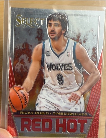 2013-14 Panini Select Red Hot #10 Ricky Rubio — front