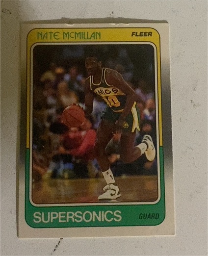 1988-89 Fleer #110 Nate McMillan Seattle SuperSonics — front