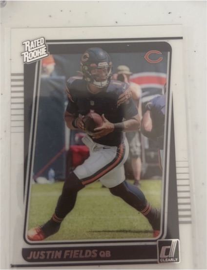 2021 Donruss Clearly #53 Justin Fields Rated Rookie — front