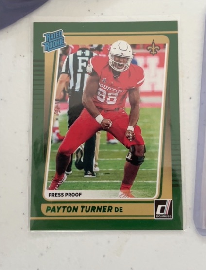 2021 Donruss #342 Payton Turner Rated Rookie Press Proof — front
